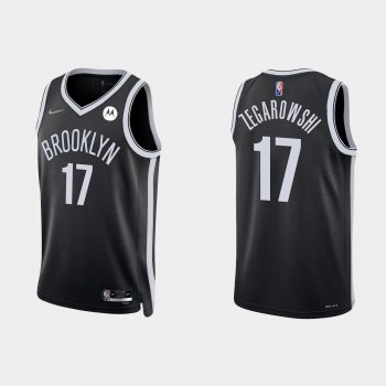 Brooklyn Nets Marcus Zegarowski #17 Nike 2021/22 75th Anniversary Diamond Black Jersey Icon