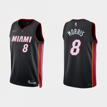 Miami Heat Markieff Morris #8 Nike 2021/22 75th Anniversary Diamond Black Jersey Icon