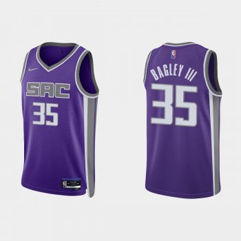 Sacramento Kings Marvin Bagley III #35 Nike 2021/22 75th Anniversary Diamond Purple Jersey Icon