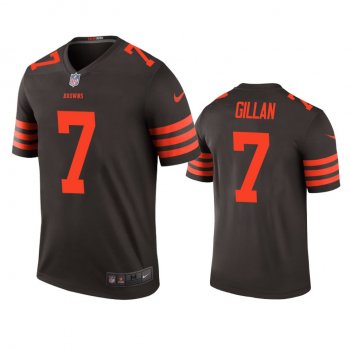 Cleveland Browns Jamie Gillan Brown Color Rush Legend Jersey