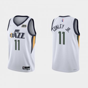 Utah Jazz Mike Conley Jr. #11 Nike 2021/22 75th Anniversary Diamond White Jersey Association