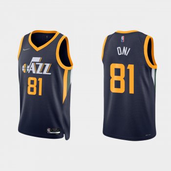 Utah Jazz Miye Oni #81 Nike 2021/22 75th Anniversary Diamond Navy Jersey Icon