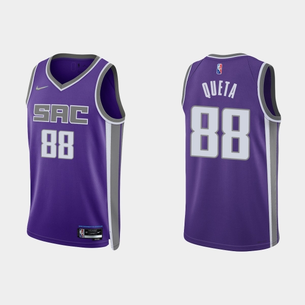 Sacramento Kings Neemias Queta #88 Nike 2021/22 75th Anniversary Diamond Purple Jersey Icon