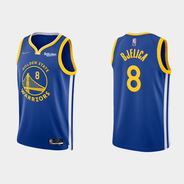 Golden State Warriors Nemanja Bjelica #8 Nike 2021/22 75th Anniversary Diamond Royal Jersey Icon