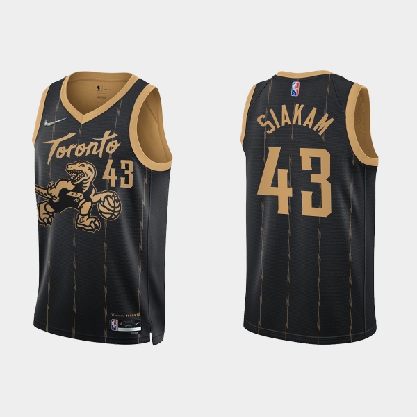 Toronto Raptors Pascal Siakam #43 Nike 2021/22 75th Anniversary City Edition Black Jersey