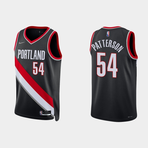 Portland Trail Blazers Patrick Patterson #54 Nike 2021/22 75th Anniversary Diamond Black Jersey Icon