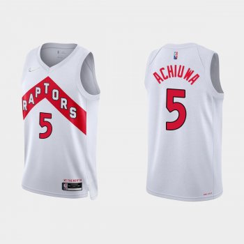 Toronto Raptors Precious Achiuwa #5 Nike 2021/22 75th Anniversary Diamond White Jersey Association