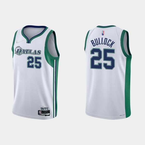 Dallas Mavericks Reggie Bullock #25 Nike 2021/22 75th Anniversary City White Jersey