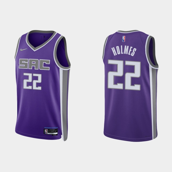 Sacramento Kings Richaun Holmes #22 Nike 2021/22 75th Anniversary Diamond Purple Jersey Icon