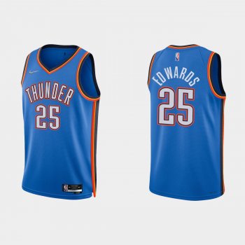 Oklahoma City Thunder Rob Edwards #25 Nike 2021/22 75th Anniversary Diamond Blue Jersey Icon