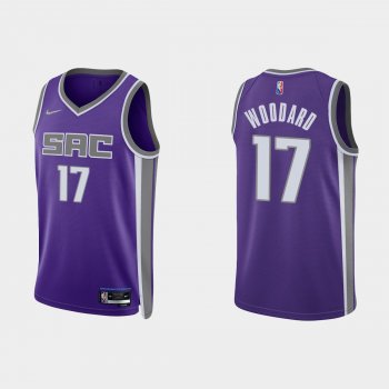 Sacramento Kings Robert Woodard II #17 Nike 2021/22 75th Anniversary Diamond Purple Jersey Icon