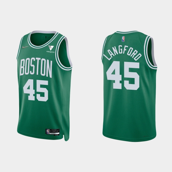 Boston Celtics Romeo Langford #45 Nike 2021/22 75th Anniversary Diamond Kelly Green Jersey Icon