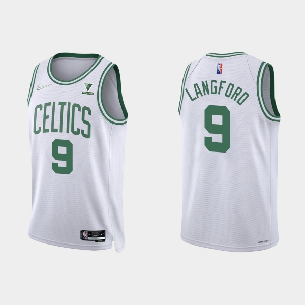 Boston Celtics Romeo Langford #9 Nike 2021/22 75th Anniversary Diamond White Jersey Association