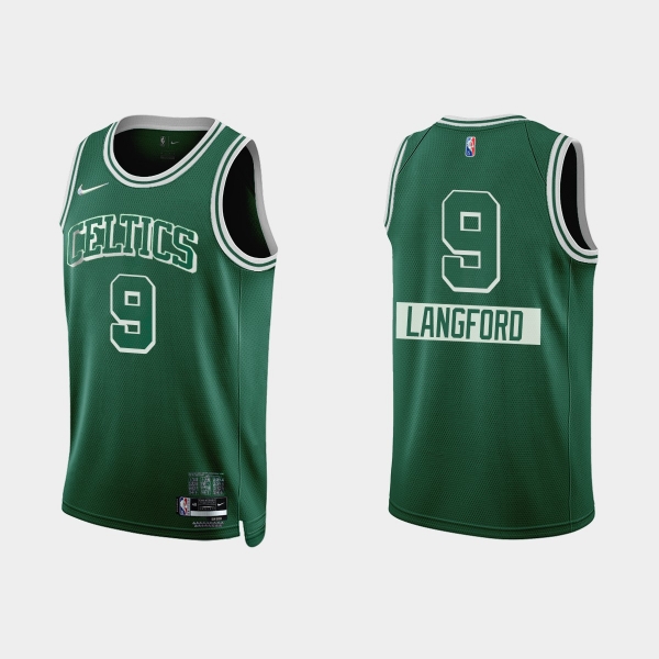 Celtics Romeo Langford #9 Nike City Edition 75th Anniversary Green Jersey