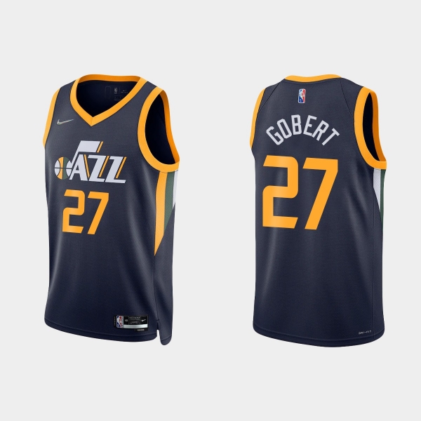 Utah Jazz Rudy Gobert #27 Nike 2021/22 75th Anniversary Diamond Navy Jersey Icon