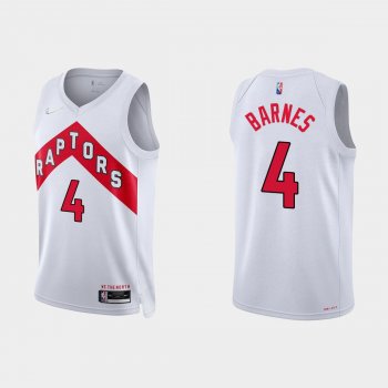 Toronto Raptors Scottie Barnes #4 Nike 2021/22 75th Anniversary Diamond White Jersey Association