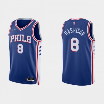 Philadelphia 76ers Shaquille Harrison #8 Nike 2021/22 75th Anniversary Diamond Royal Jersey Icon