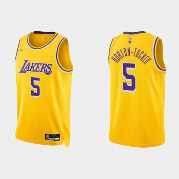 Los Angeles Lakers Talen Horton-Tucker #5 Nike 2021/22 75th Anniversary Diamond Gold Jersey Icon