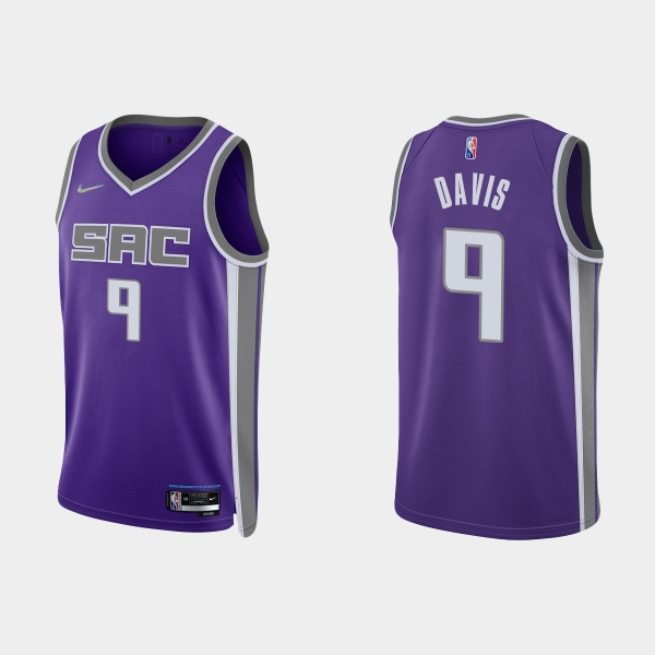 Sacramento Kings Terence Davis #9 Nike 2021/22 75th Anniversary Diamond Purple Jersey Icon