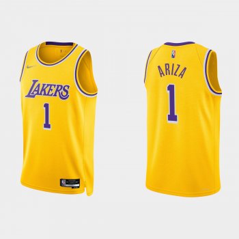 Los Angeles Lakers Trevor Ariza #1 Nike 2021/22 75th Anniversary Diamond Gold Jersey Icon