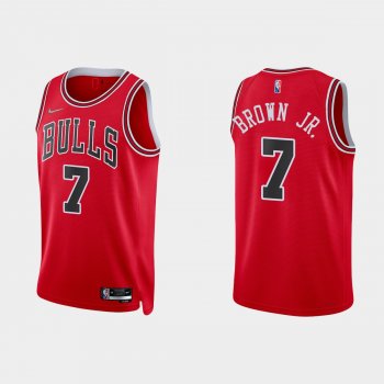 Chicago Bulls Troy Brown Jr. #7 Nike 2021/22 75th Anniversary Diamond Red Jersey Icon