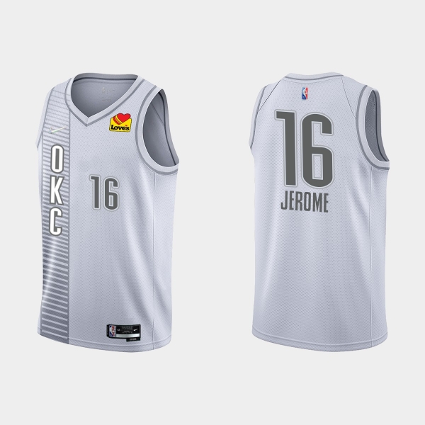 Thunder Ty Jerome #16 Nike City Edition 75th Anniversary Gray Jersey