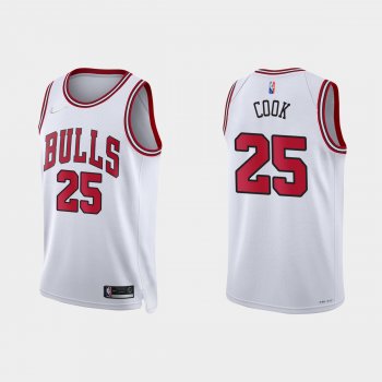 Chicago Bulls Tyler Cook #25 Nike 2021/22 75th Anniversary Diamond White Jersey Association