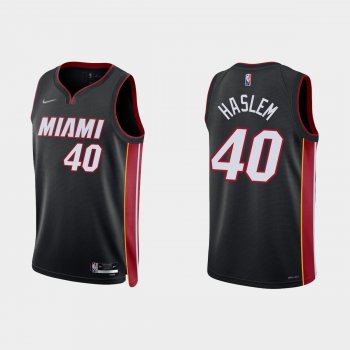 Miami Heat Udonis Haslem #40 Nike 2021/22 75th Anniversary Diamond Black Jersey Icon