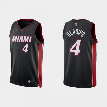 Miami Heat Victor Oladipo #4 Nike 2021/22 75th Anniversary Diamond Black Jersey Icon