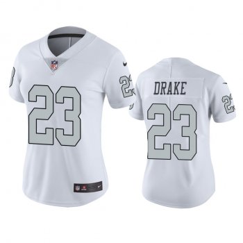 Women's Las Vegas Raiders Kenyan Drake White Color Rush Limited Jersey