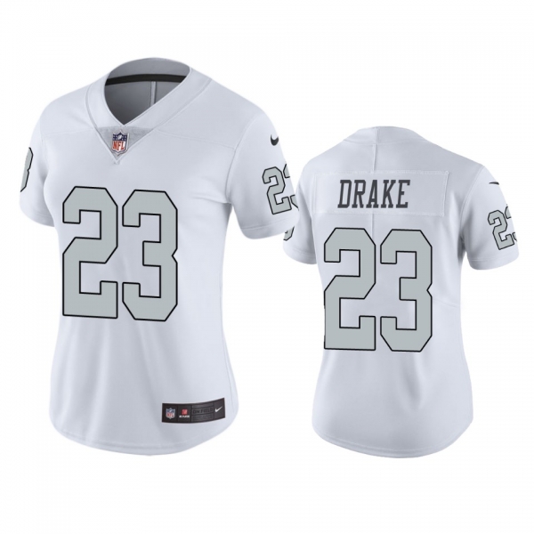 Women's Las Vegas Raiders Kenyan Drake White Color Rush Limited Jersey