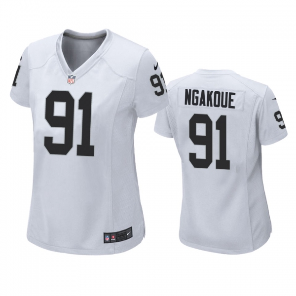 Women's Las Vegas Raiders Yannick Ngakoue White Game Jersey