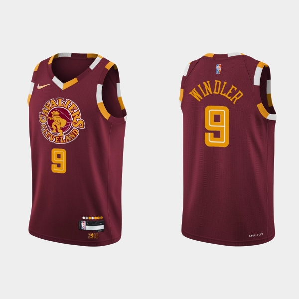 2021-22 Cleveland Cavaliers No. 9 Dylan Windler City 75th Anniversary Wine Jersey