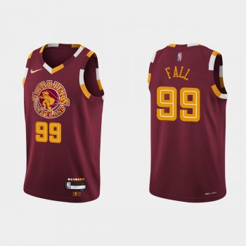 2021-22 Cleveland Cavaliers No. 99 Tacko Fall City 75th Anniversary Wine Jersey