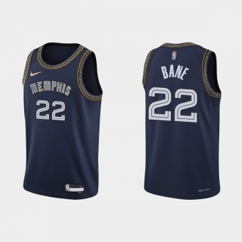 2021-22 Memphis Grizzlies No. 22 Desmond Bane City 75th Anniversary Navy Jersey