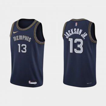 2021-22 Memphis Grizzlies No. 13 Jaren Jackson Jr. City 75th Anniversary Navy Jersey