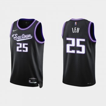 Sacramento Kings #25 Alex Len 2021-22 NBA 75th Anniversary City Black Jersey