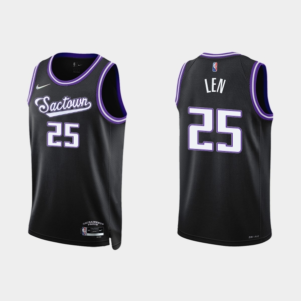 Sacramento Kings #25 Alex Len 2021-22 NBA 75th Anniversary City Black Jersey