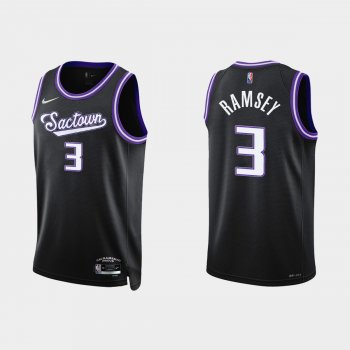 Sacramento Kings #3 Jahmi'us Ramsey 2021-22 NBA 75th Anniversary City Black Jersey