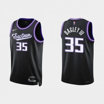 Sacramento Kings #35 Marvin Bagley III 2021-22 NBA 75th Anniversary City Black Jersey