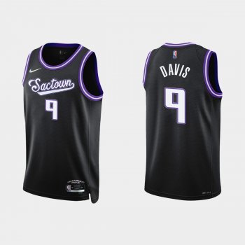 Sacramento Kings #9 Terence Davis 2021-22 NBA 75th Anniversary City Black Jersey