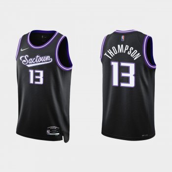 Sacramento Kings #13 Tristan Thompson 2021-22 NBA 75th Anniversary City Black Jersey