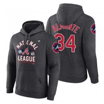 Atlanta Braves Abraham Almonte Charcoal 2021 National League Champions Hoodie