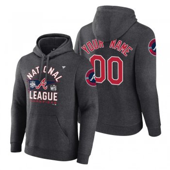 Atlanta Braves Custom Charcoal 2021 National League Champions Hoodie