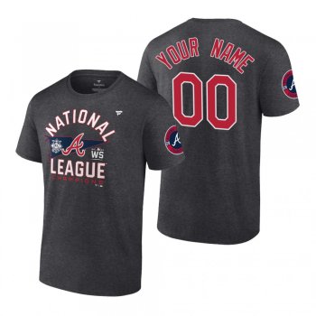 Atlanta Braves Custom Charcoal 2021 National League Champions T-Shirt