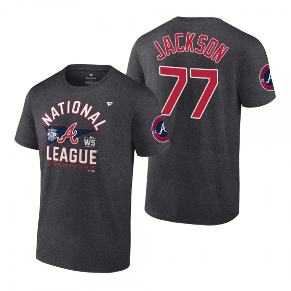 Atlanta Braves Luke Jackson Charcoal 2021 National League Champions T-Shirt