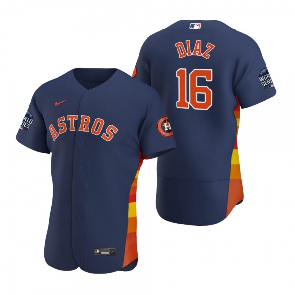 Houston Astros Aledmys Diaz Navy 2021 World Series Authentic Jersey