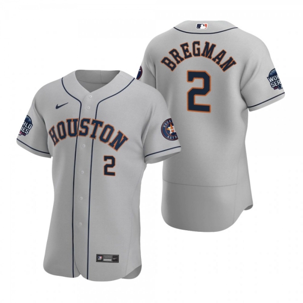 Houston Astros Alex Bregman Gray 2021 World Series Authentic Jersey