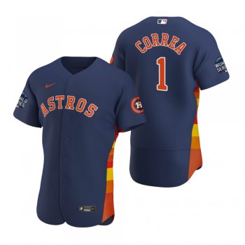 Houston Astros Carlos Correa Navy 2021 World Series Authentic Jersey