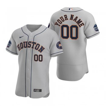 Houston Astros Custom Gray 2021 World Series Authentic Jersey